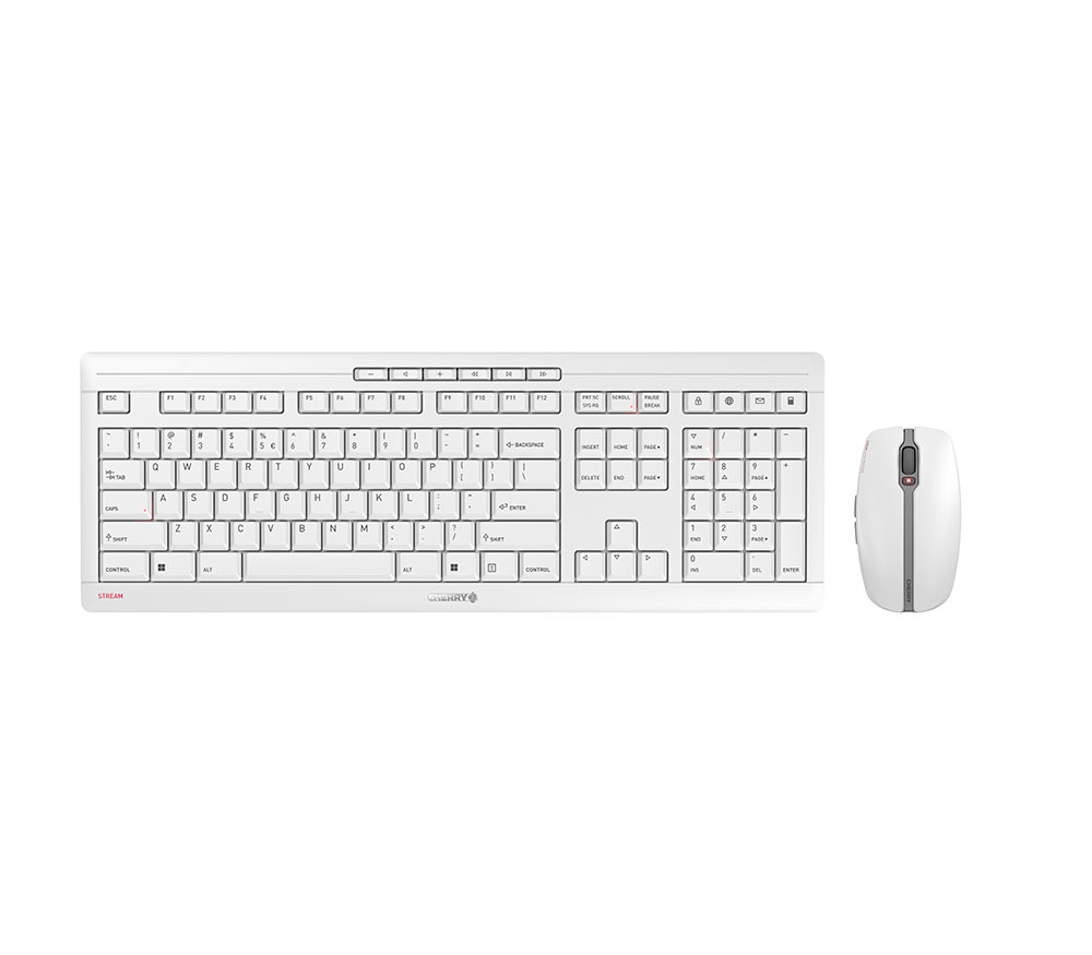  Stream Desktop Keyboard and Mouse Pale Grey (EU)