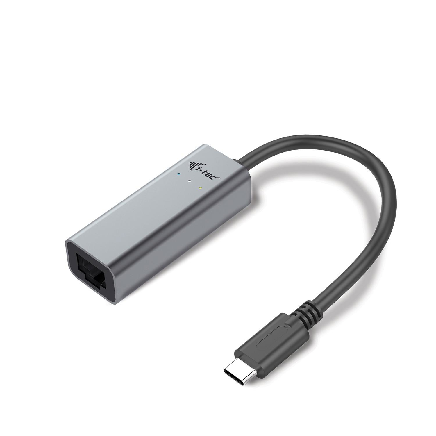 USB-C Metal Gigabit Ethernet Adapter 1x USB-C to RJ-45 LED compatible with Thunderbolt 3