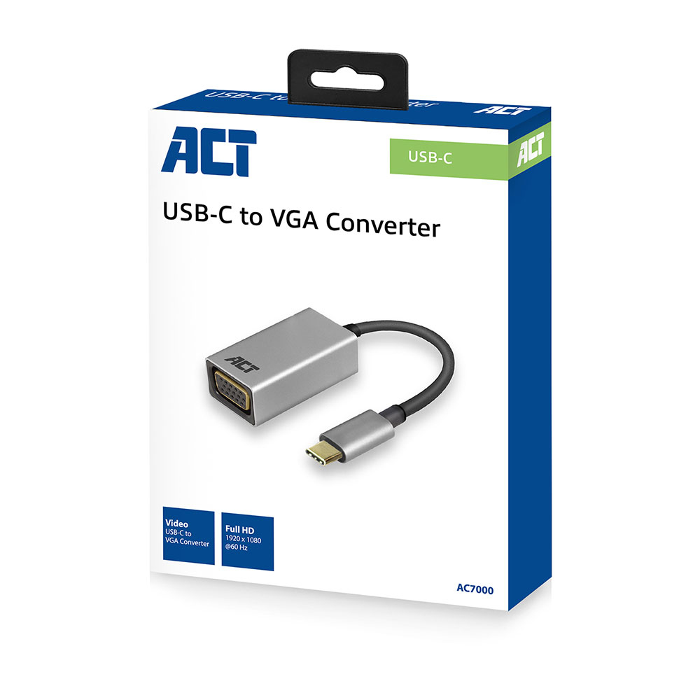 Converter USB-C - VGA female 0.15 Metermetal housing