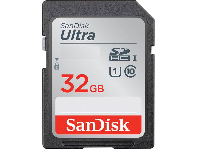 SDHC Ultra kaart 120 mb/s, 32 GB