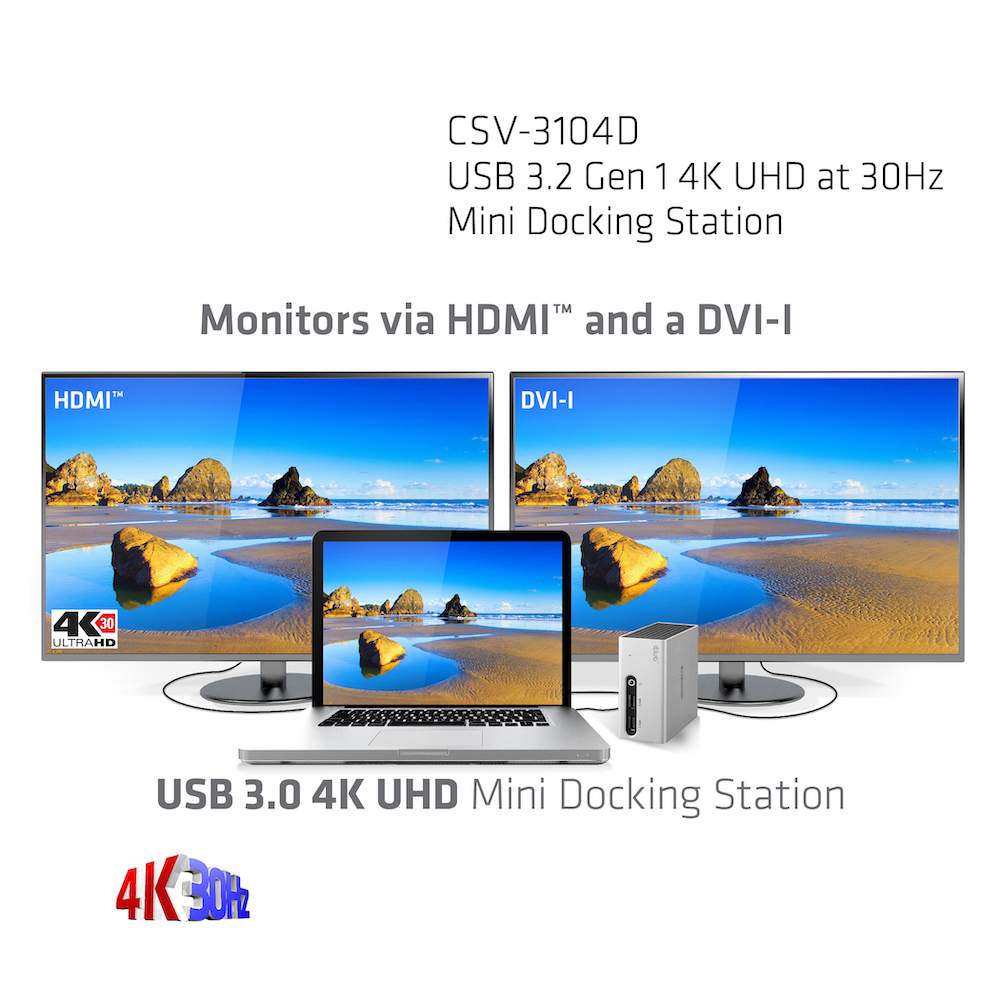 DOCK USB3.0   DUAL GFX 4K30HZ MINI