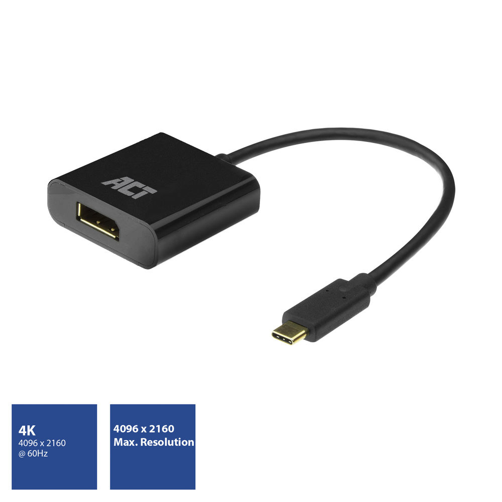 USB-C - DisplayPort female Adapter 4K @60Hz 0.15 Meter