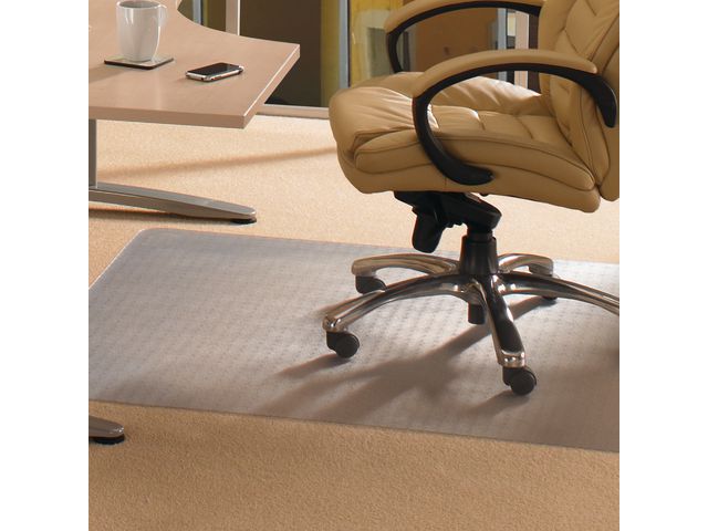 EvolutionMat Vloermat tapijt, rechthoekig, verbeterd polymeer, 50% gerecycled materiaal, transparant, 900 mm x 1200 mm