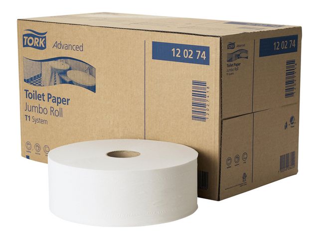 Advanced Jumbo Toiletpapier T1, 2-laags, 1800 vel, Wit