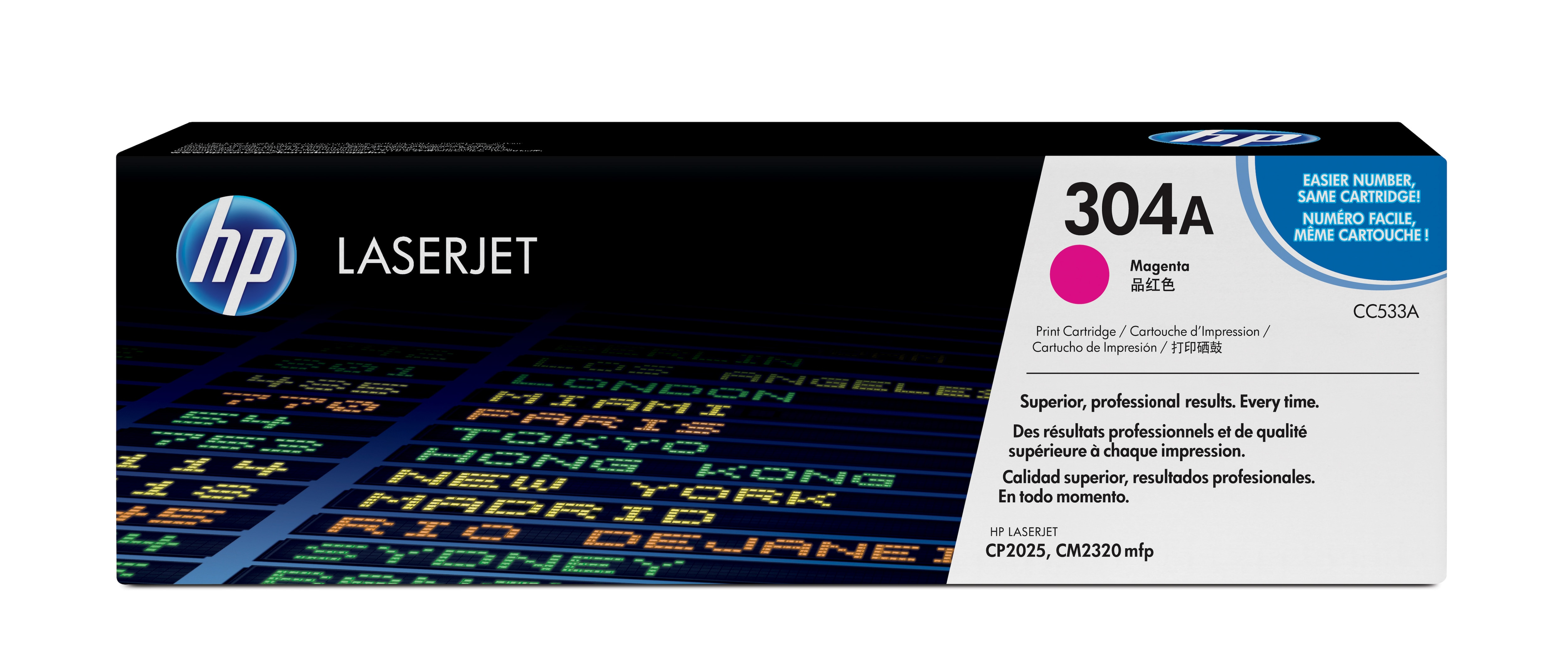  304A original Colour LaserJet Toner cartridge CC533A magenta standard capacity 2.800 pages 1-pack ColorSphere