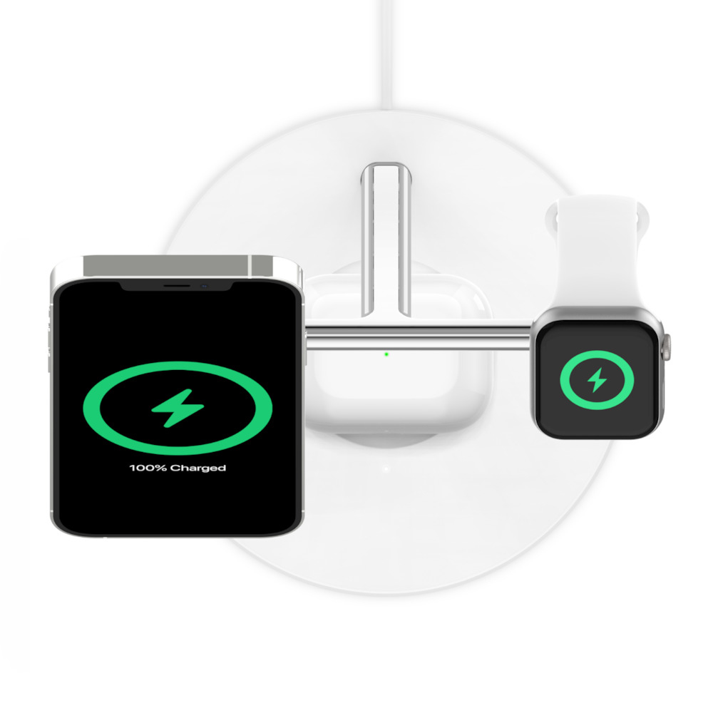 BELKIN Boost Charge Pro MagSafe 3-in-1 Wireless Charger - White