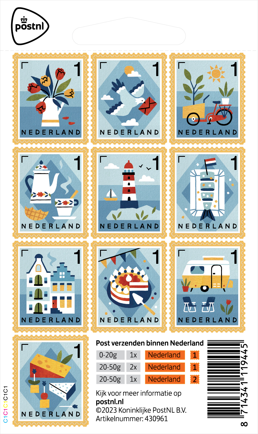 Postzegel Binnenland NL Tarief 1 Echt Hollands