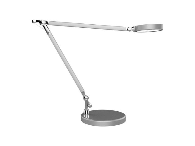 Senza 2 Bureaulamp, Led, Verstelbaar, Dimschakelaar, diameter 19 cm, Aluminium, ABS en ijzer, Grijs