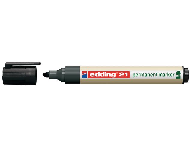21 EcoLine Permanent Marker Rond 1,5 - 3 mm Zwart