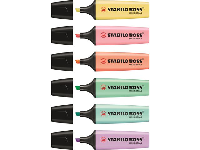 Boss Original Markeerstift 2 - 5 mm Assorti Pastelkleuren