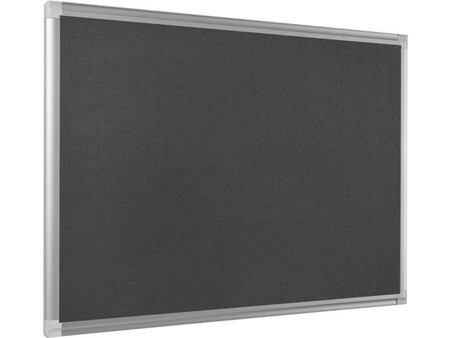 New Generation Prikbord, Vilt, Aluminium Frame, 1200 x 900 mm, Grijs