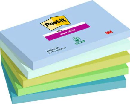 Super Sticky Notes, Oasis Colour Collection, 76 x 127 mm
