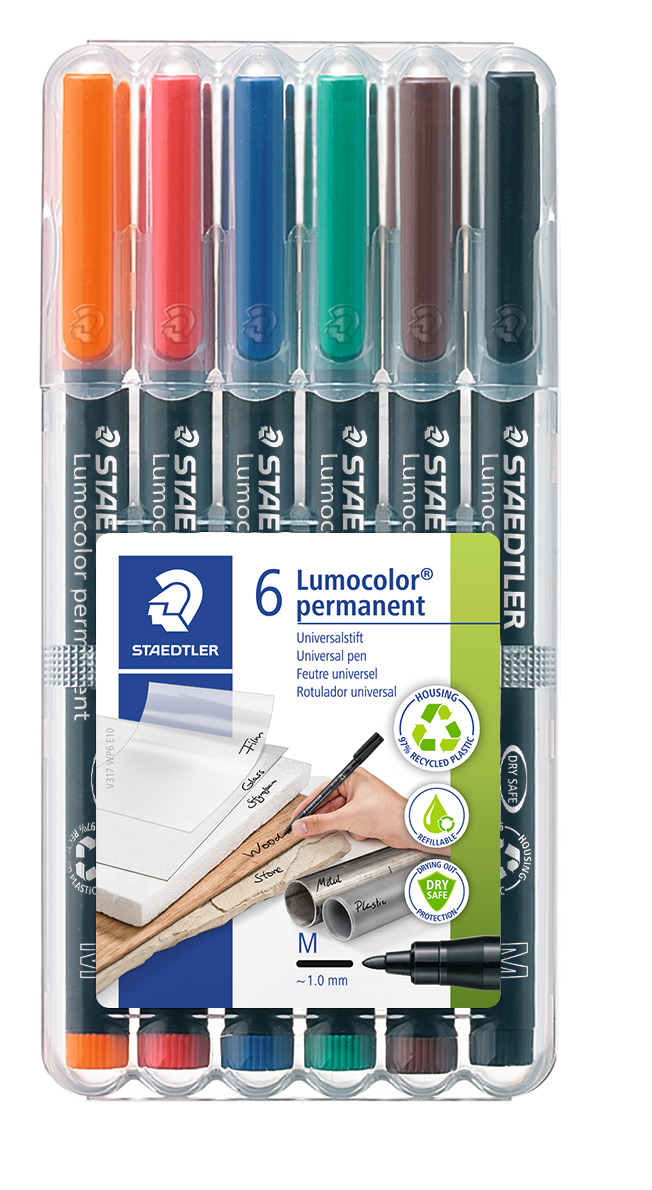 Lumocolor 317 Permanente Marker Medium Punt 1 mm Assorti