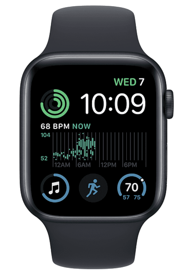 APPLE Apple Watch SE (2022) GPS 44mm Midnight Aluminium Case with Midnight Sport Band Regular