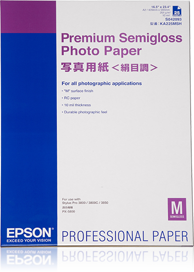 Premium Semigloss Fotopapier A2 250 g/m²