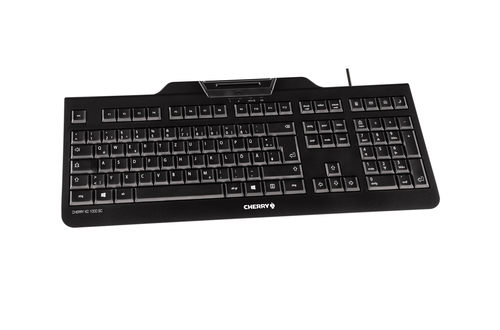 CHERRY KC 1000 Sc Contact Smart Card Corded Keyboard Black (EU)