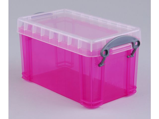 Stabelbare Opbergbox, PP, 2.1 L, 240 x 130 x 125 mm, Roze
