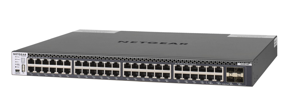 NETGEAR M4300-48X 48x10G 48x10GBASE-T 4xSFP+ stackable mgd.Switch für Server Aggregation (XSM4348CS)1U Rack SDN-ready Open Flow 1.3