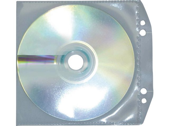 CD/DVD Hoes met 2-gaats Perforatie, Polypropyleen, Transparant