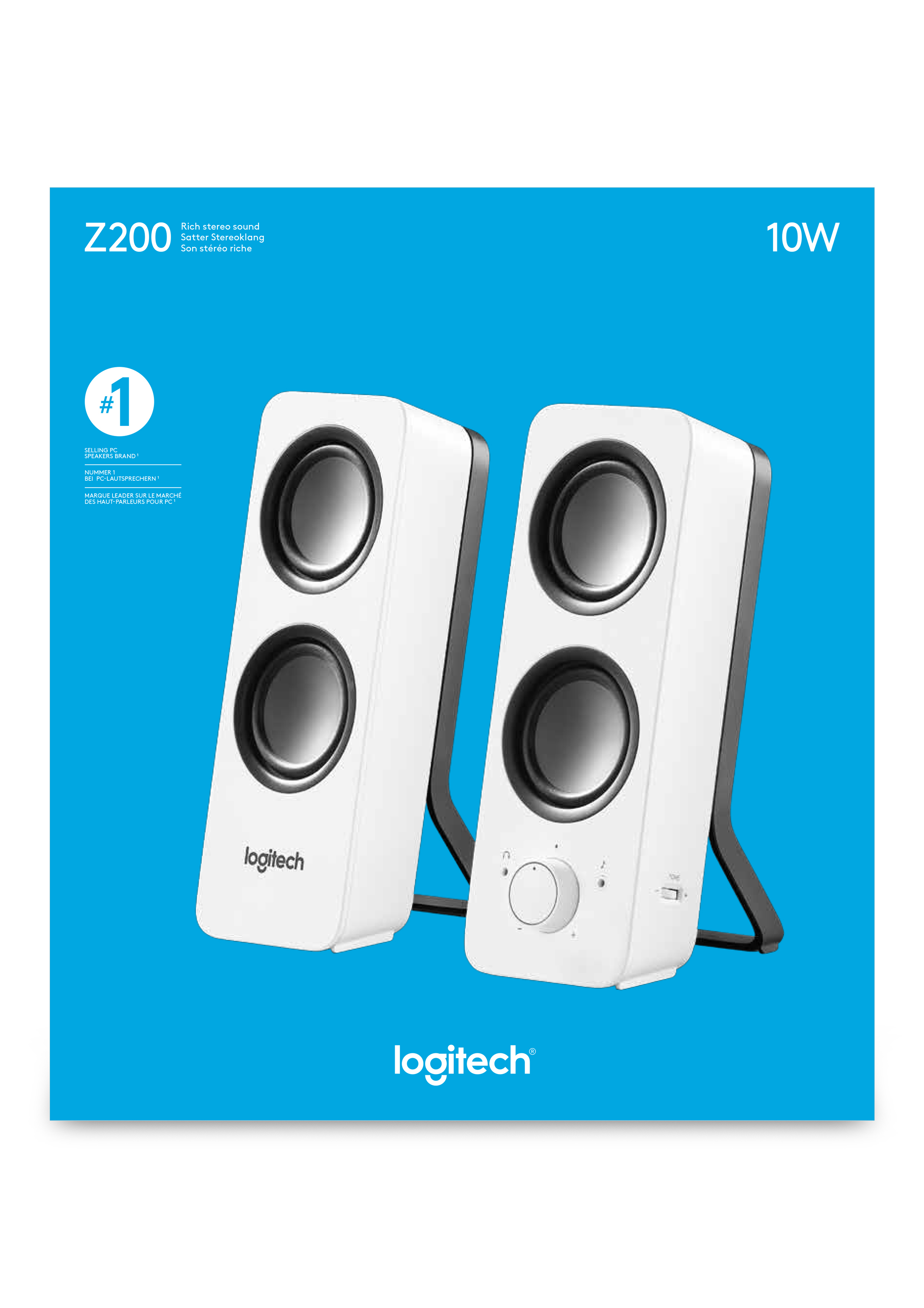 LOGITECH Speaker Z200 2.0 Snow White 10 Watt