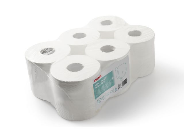 Jumbo Mini Toiletpapier, 2-laags, 524 vel, 160 m, Wit