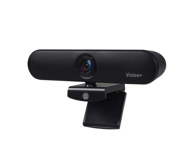 Vision+ Webcam, Bekabeld, USB-A, Zwart