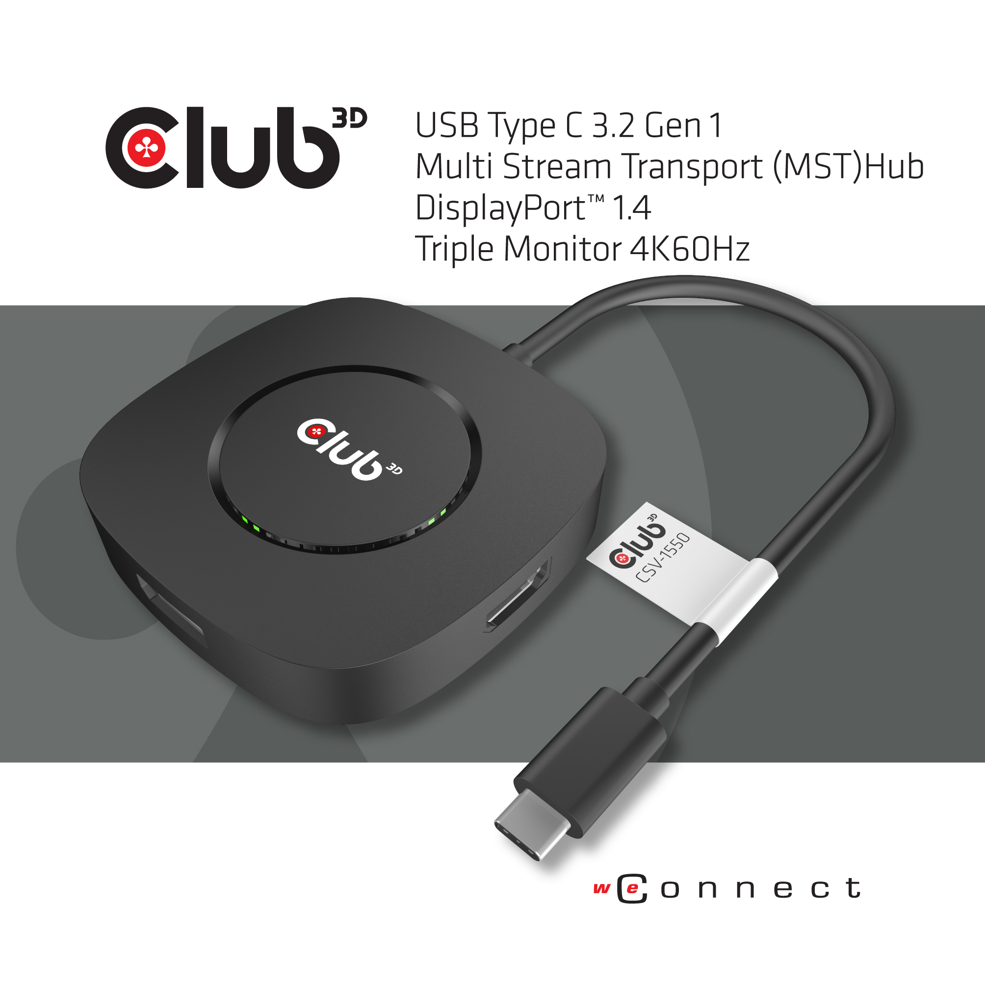 USB TYPE C 3.2 GEN1 MULTISTREAM TRANSPORT MST HUB DISPLAY PORT 1.4 TRIPLE MONITOR