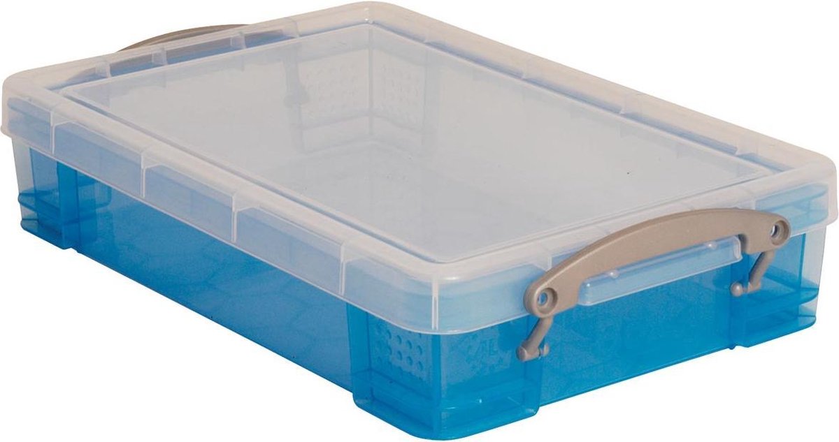 Stapelbare Opbergbox, 4 liter, 395 x 255 x 88 mm, Blauw