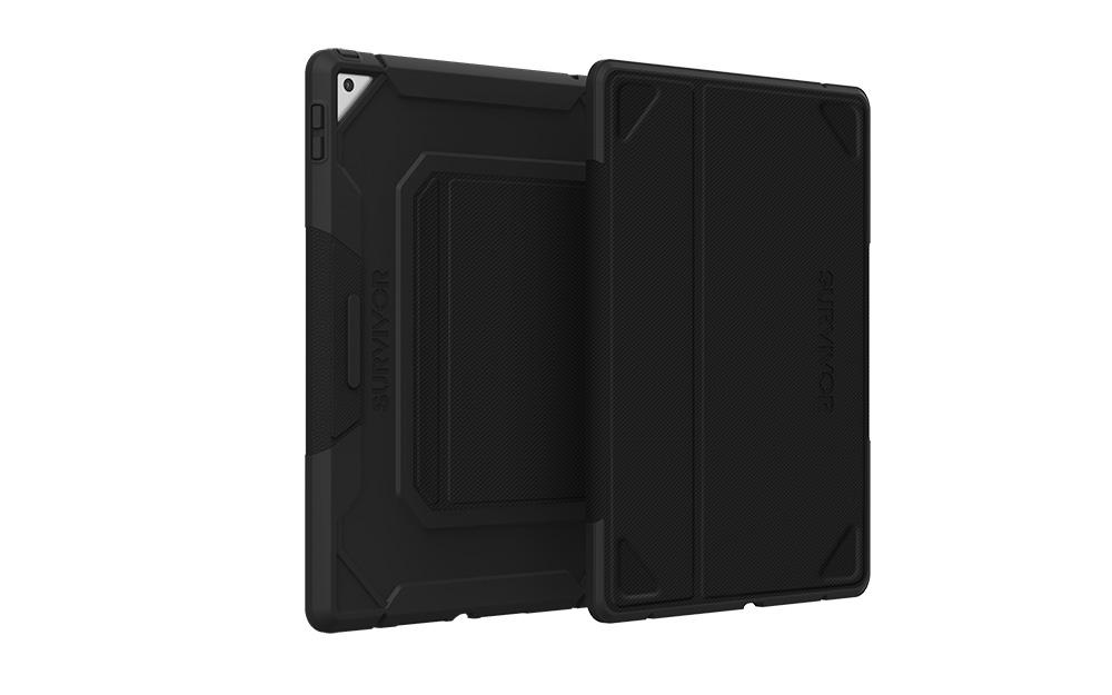 INCIPIO Survivor Rugged Folio for iPad 10.2inch 9th 8th and 7th Generation Black