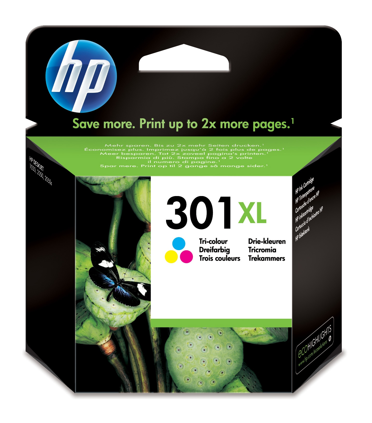  301XL Original Inktcartridge CH564EE BA3 tri-colour high capacity 330 pages 1-pack