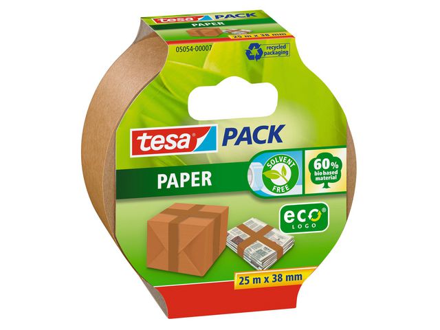 tesapack Eco Verpakkingstape Papier, 38 mm x 25 m, Bruin