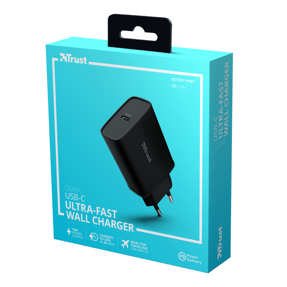 QMAX USB-C WALL CHARGER PD 18W