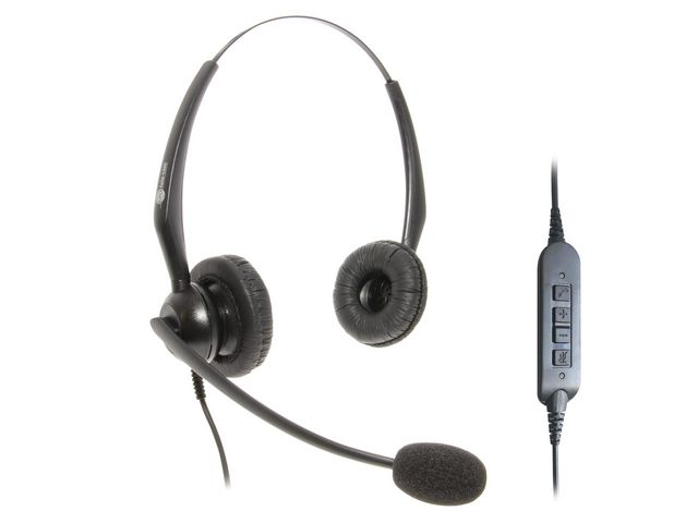 100B-USB On-Ear Stereo Headset, Bedraad, USB, Zwart
