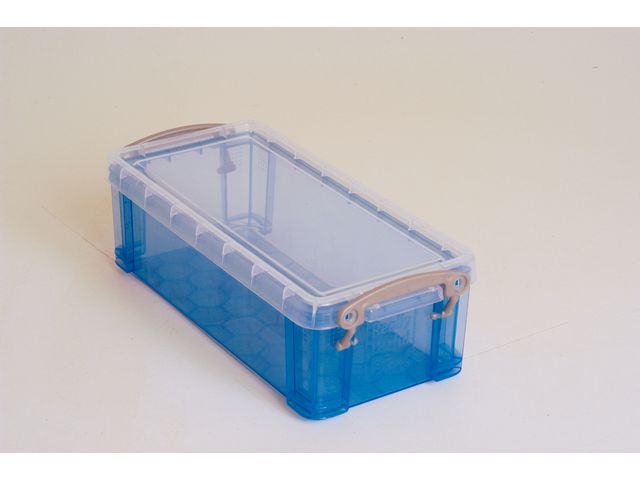 Stapelbare Opbergbox, 0,9 liter, 220 x 100 x 70 mm, Blauw