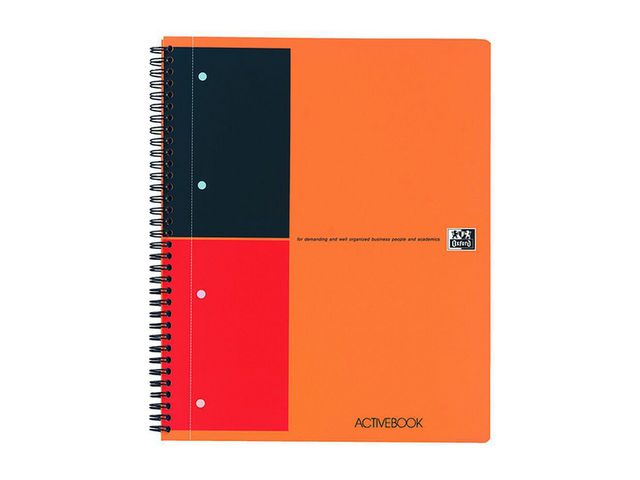 International Activebook A4+, Gelinieerd, 4-gaats, Oranje